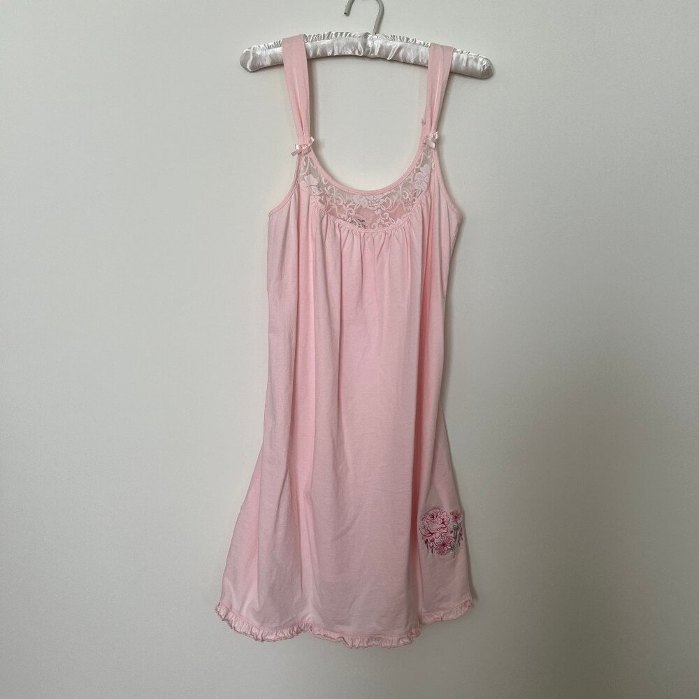Secret Treasures Women's Pink 100% Cotton Size M (10-12) Knee Length Night Gown
